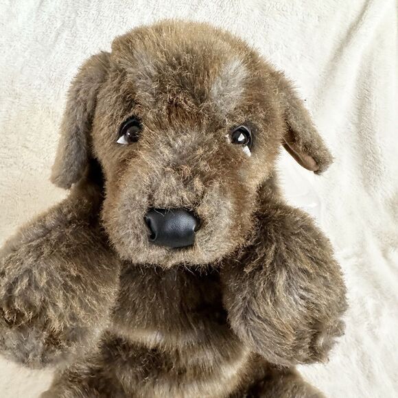 Folkmanis Sitting Brown Dog Hand Puppet 14” FolkTails Theater Pretend Toy - Picture 2 of 6